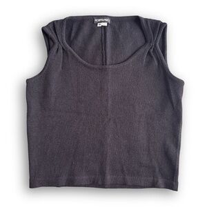 NWOT Roberta Pinto Knit Tank in Black Size Medium